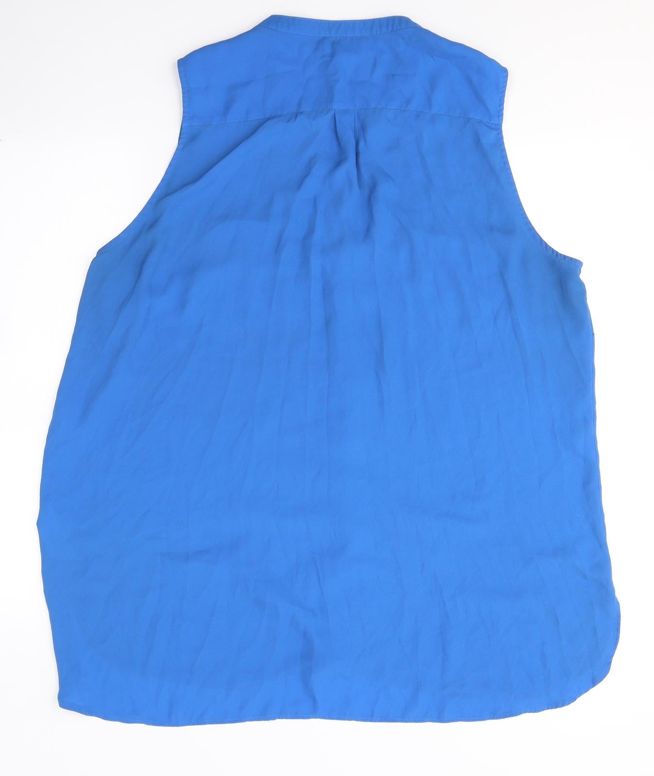 New Look Womens Blue  Polyester Basic Tank Size 22 V-Neck