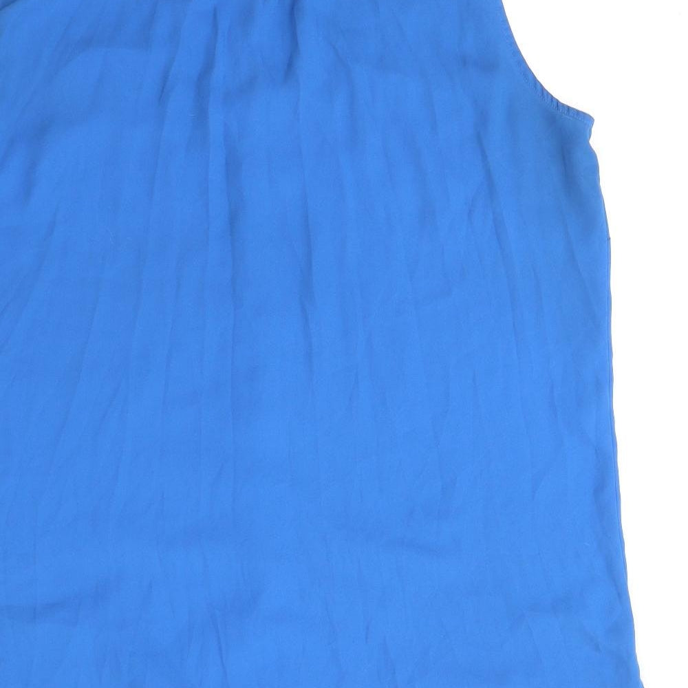 New Look Womens Blue  Polyester Basic Tank Size 22 V-Neck