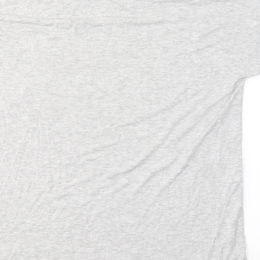 TU Womens Grey  Viscose Basic T-Shirt Size 16 Round Neck
