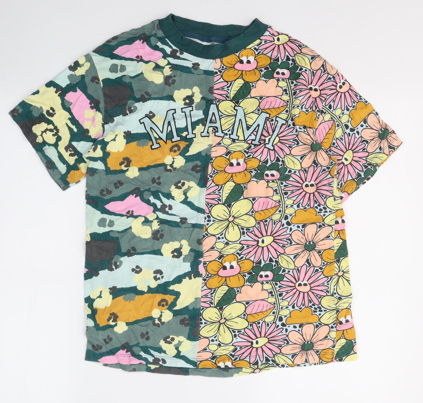 NEXT Boys Multicoloured Colourblock Cotton Pullover T-Shirt Size 12 Years Round Neck Pullover - Miami