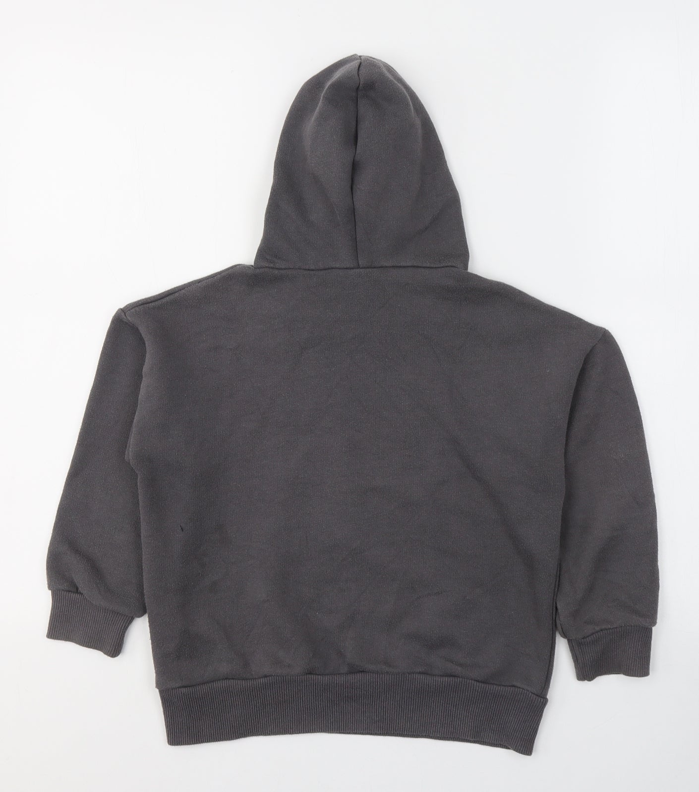 Zara Boys Grey  Cotton Pullover Hoodie Size 7 Years  Pullover
