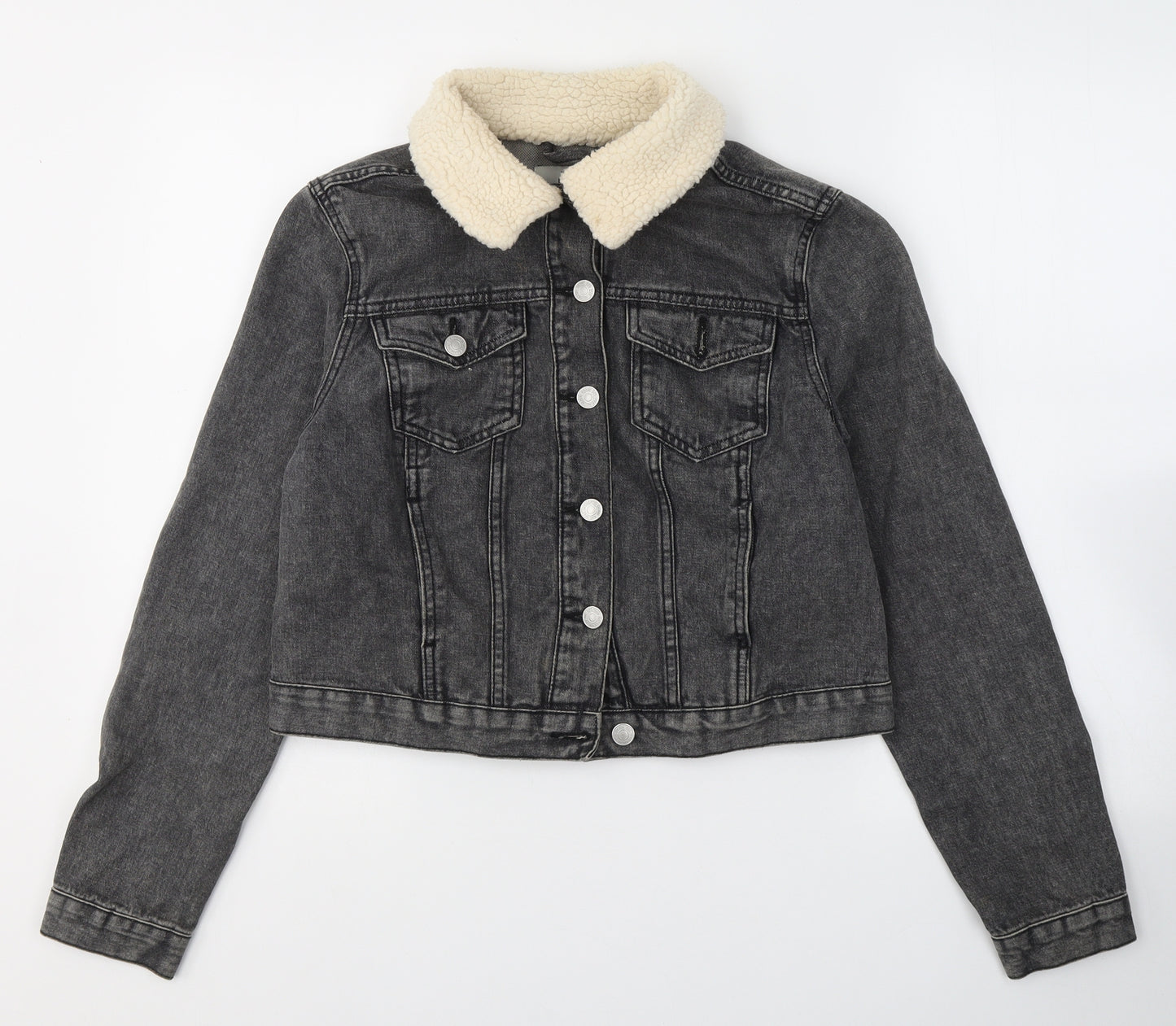 New Look Womens Black   Jacket  Size 12  Button