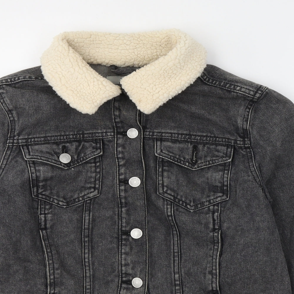 New Look Womens Black   Jacket  Size 12  Button