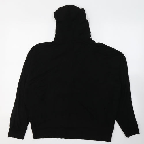 Cable & Gauge Womens Black  Viscose Pullover Hoodie Size L  Pullover