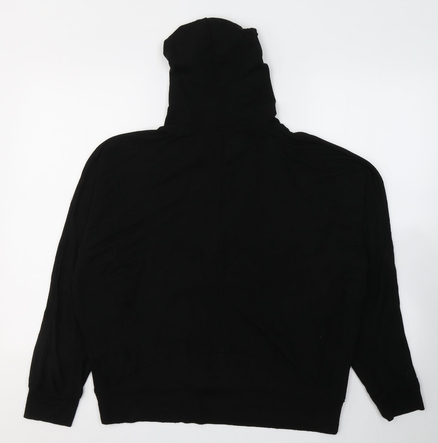 Cable & Gauge Womens Black  Viscose Pullover Hoodie Size L  Pullover