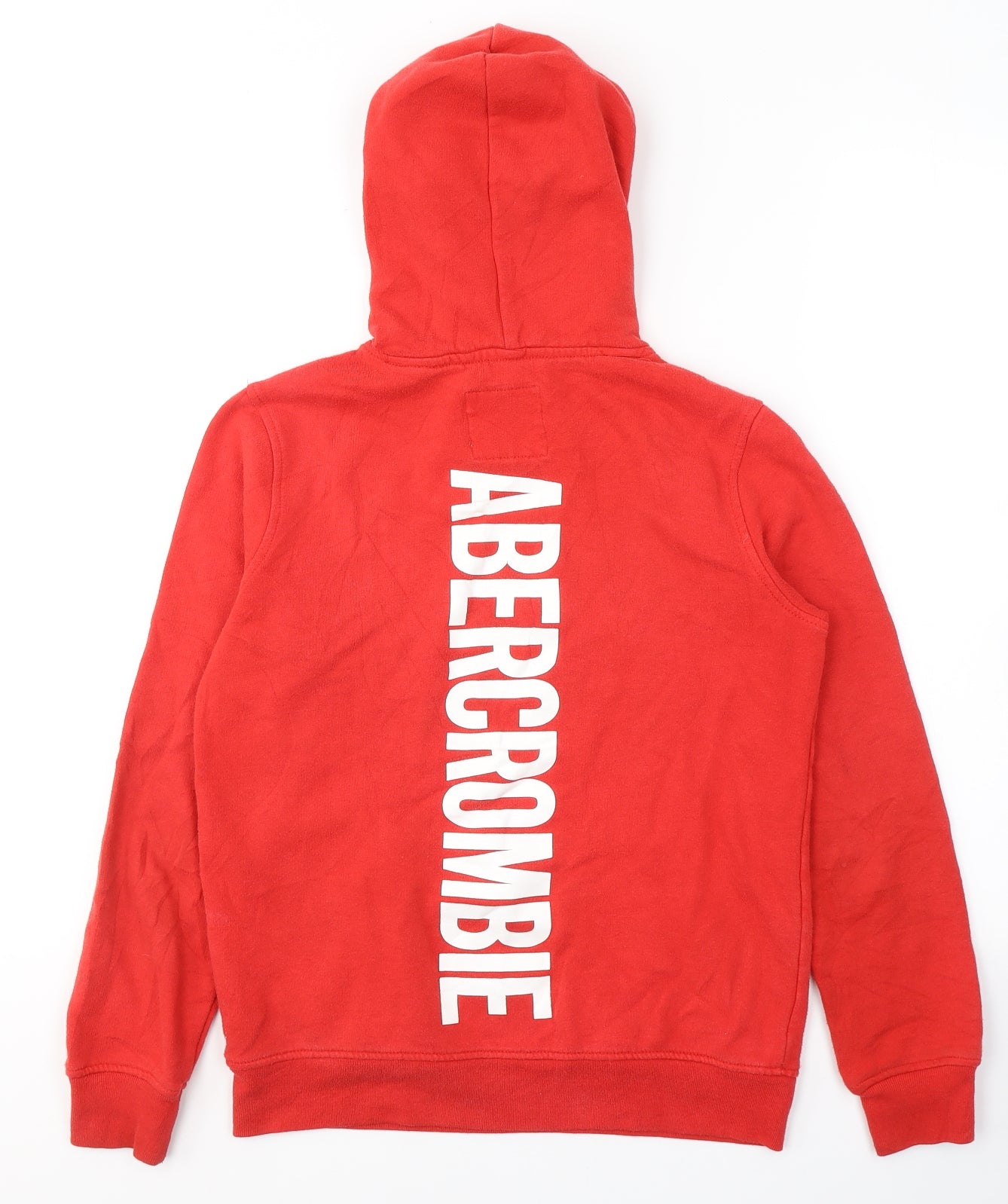Abercrombie & Fitch Boys Red  Cotton Pullover Hoodie Size 11-12 Years  Pullover