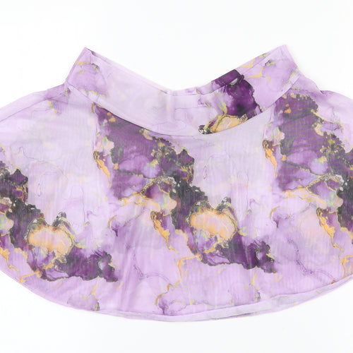 Womens Multicoloured  Polyester Flare Skirt Size 12    - Marble Effect