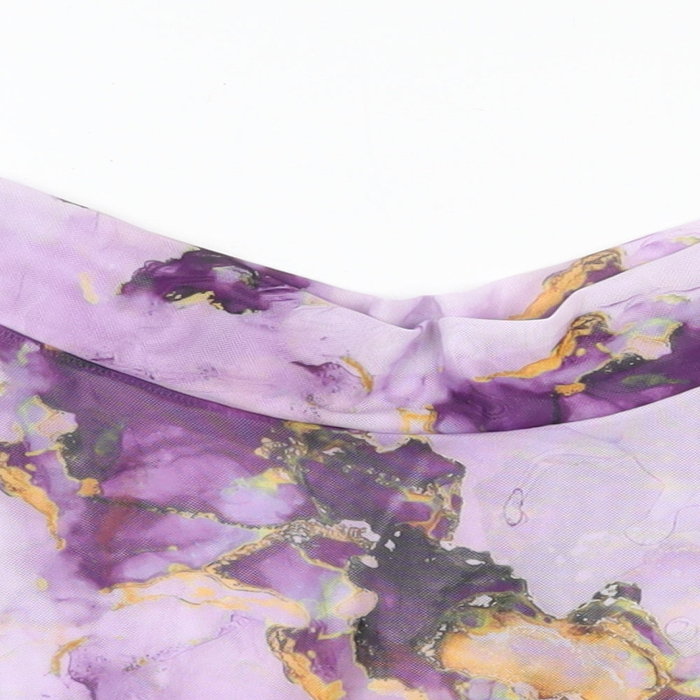 Womens Multicoloured  Polyester Flare Skirt Size 12    - Marble Effect