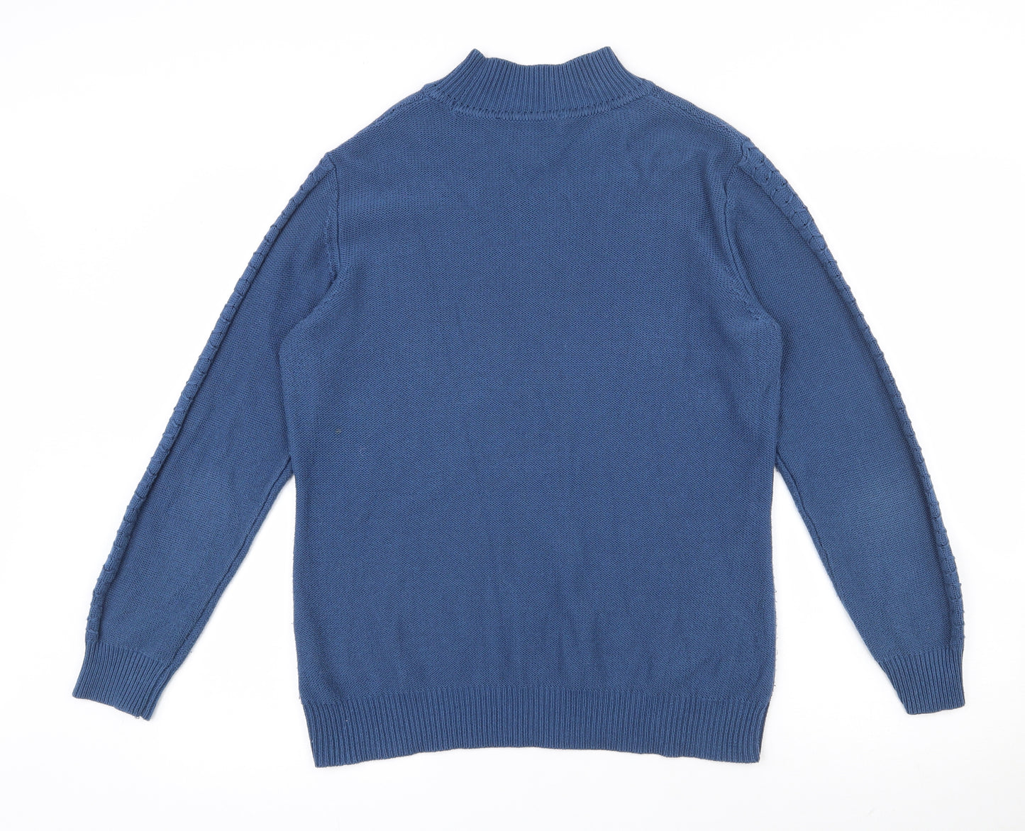 Collection L Womens Blue High Neck  Acrylic Pullover Jumper Size 14