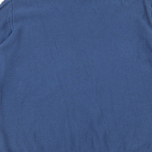 Collection L Womens Blue High Neck  Acrylic Pullover Jumper Size 14