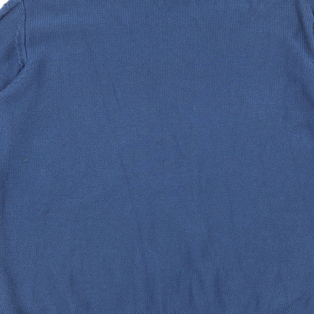 Collection L Womens Blue High Neck  Acrylic Pullover Jumper Size 14