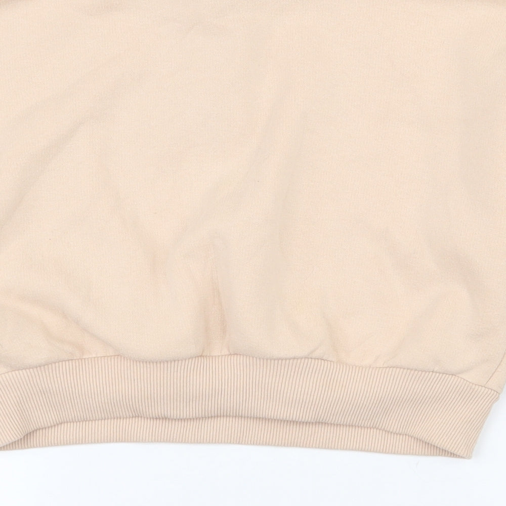915 generation Girls Beige  Cotton Pullover Sweatshirt Size 10-11 Years  Zip - Cropped