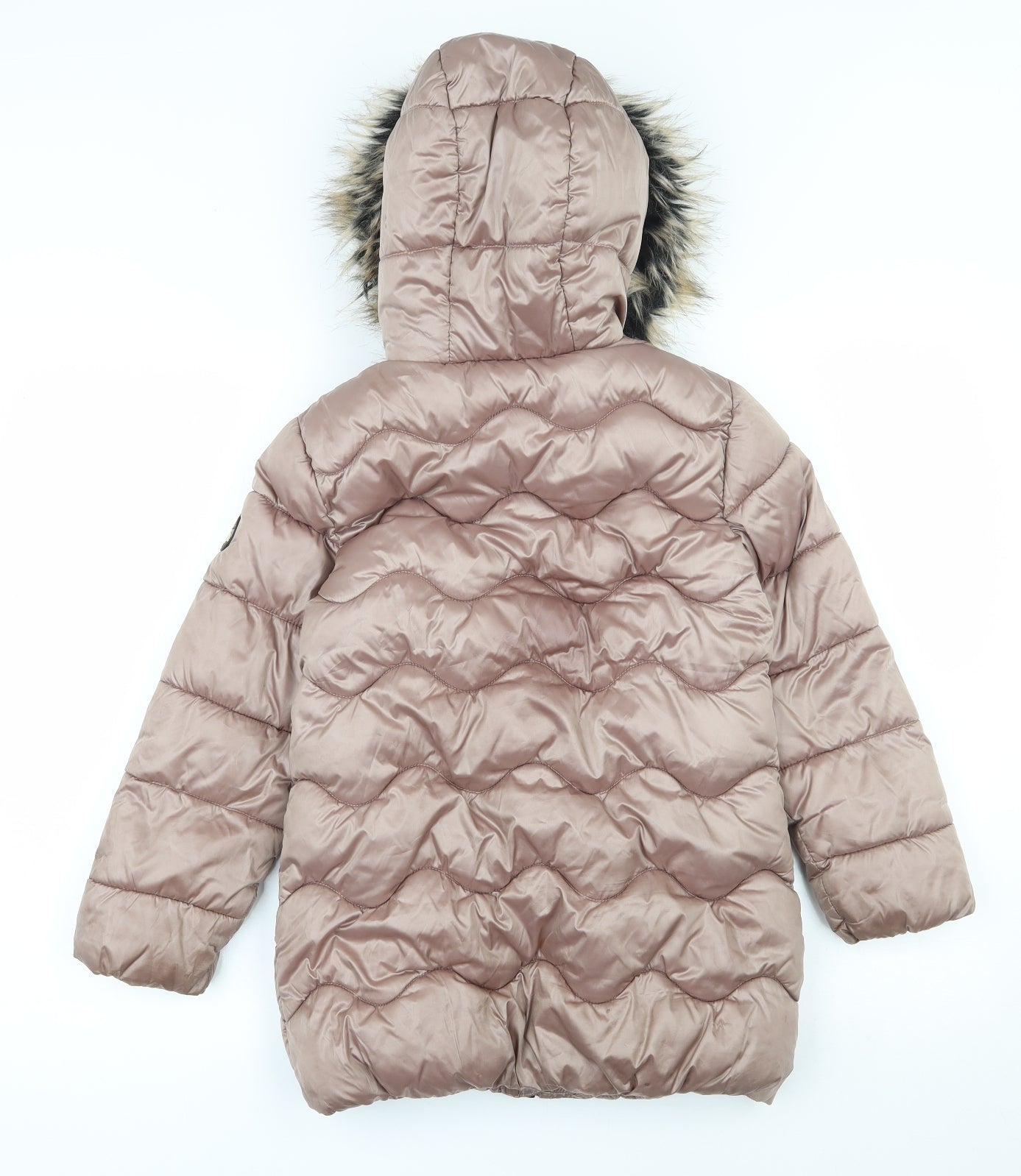NEXT Girls Pink   Parka Coat Size 8 Years  Zip