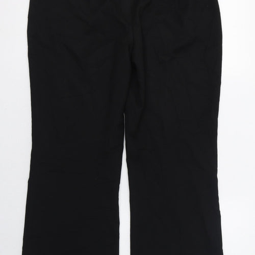 NEXT Womens Black  Polyester Trousers  Size 10 L28 in Regular Zip