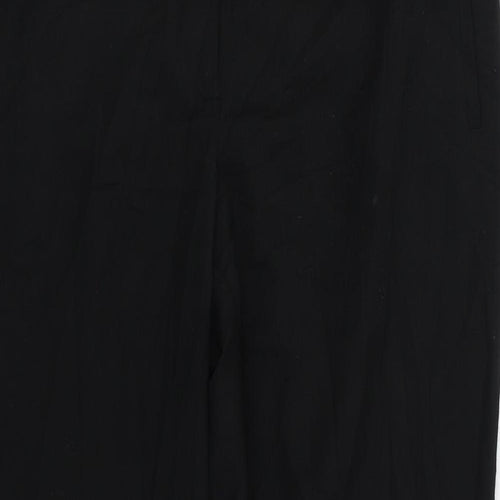 NEXT Womens Black  Polyester Trousers  Size 10 L28 in Regular Zip