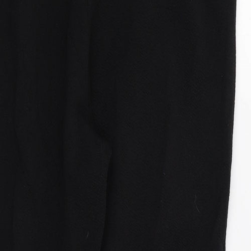 Boohoo Womens Black  Polyester Carrot Trousers Size 12 L26 in Regular