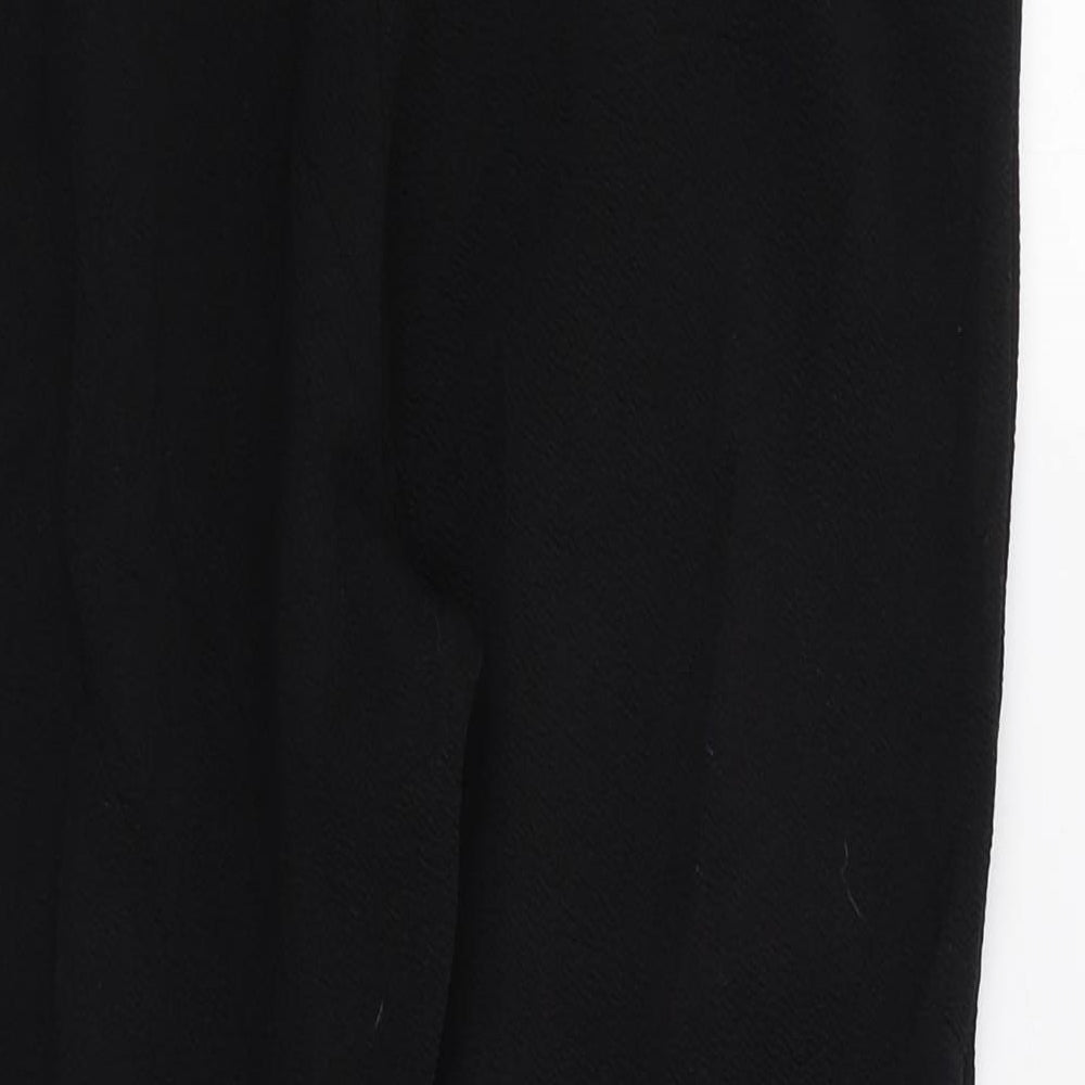 Boohoo Womens Black  Polyester Carrot Trousers Size 12 L26 in Regular