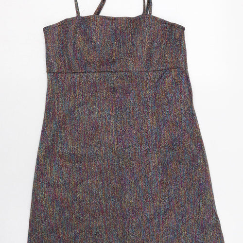 ASOS Womens Multicoloured  Polyester Tank Dress  Size 6  Square Neck Pullover