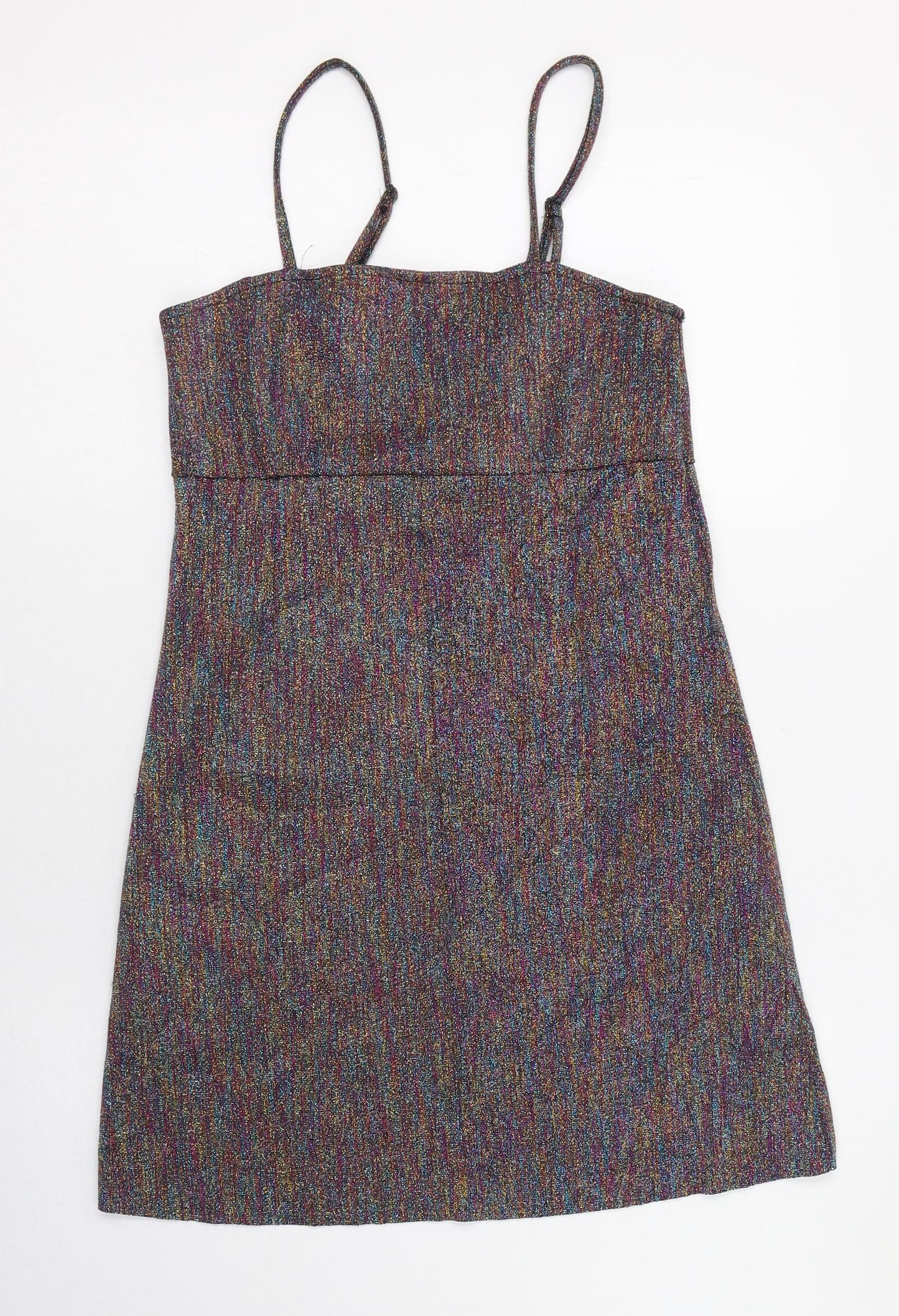 ASOS Womens Multicoloured  Polyester Tank Dress  Size 6  Square Neck Pullover