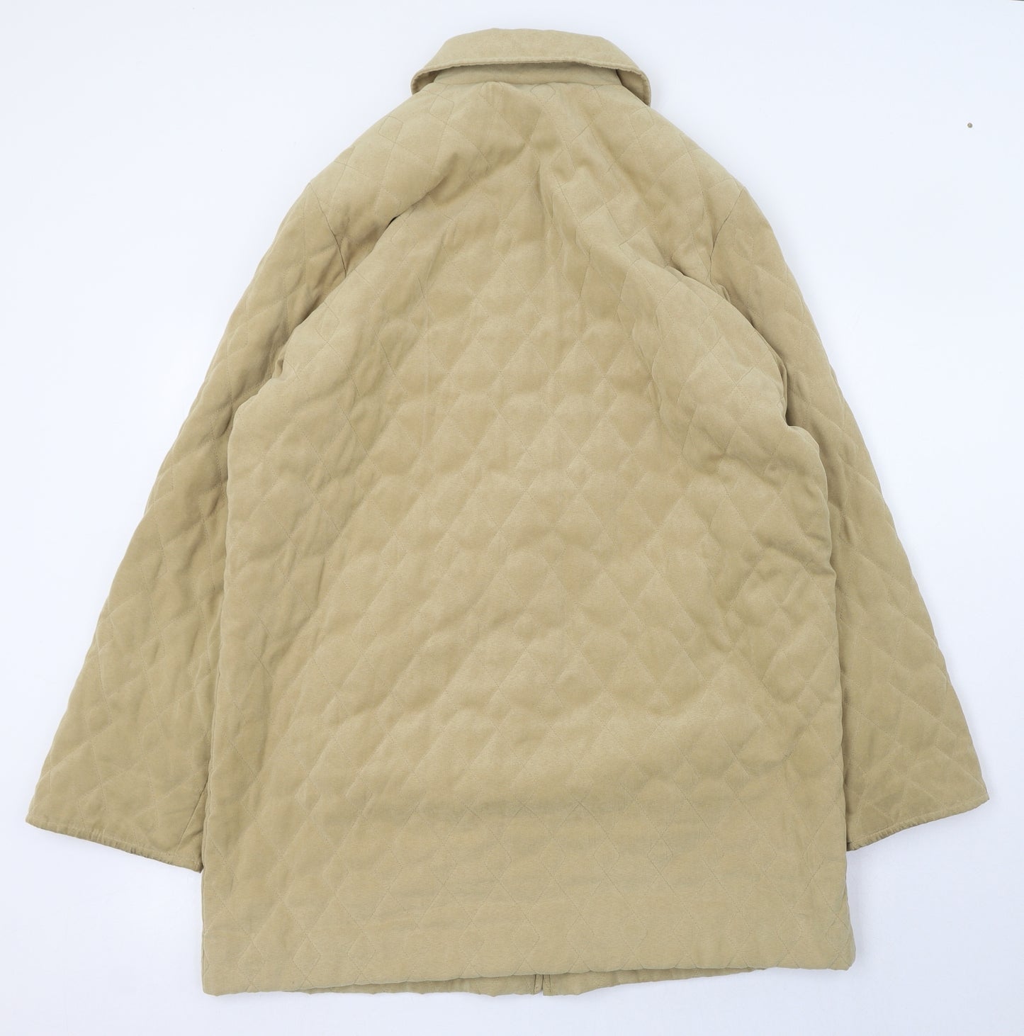 Eastex Womens Yellow   Quilted Coat Size 12  Button