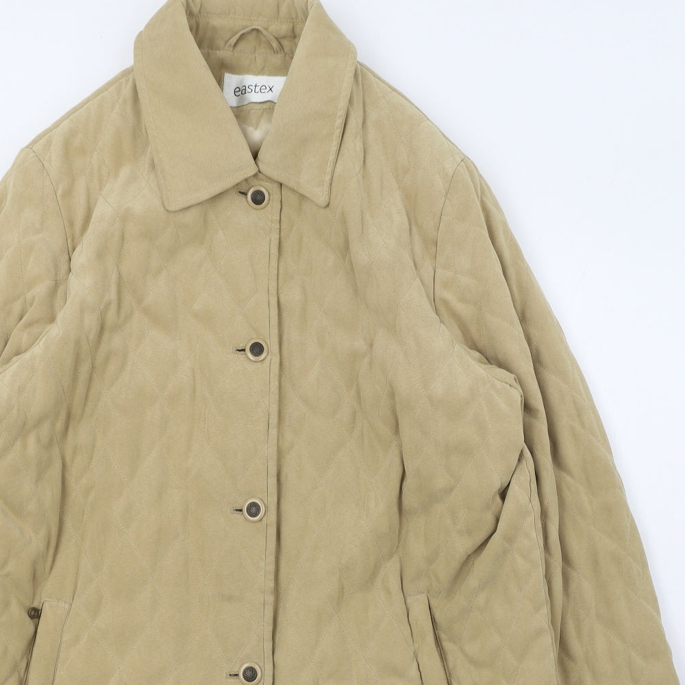 Eastex Womens Yellow   Quilted Coat Size 12  Button