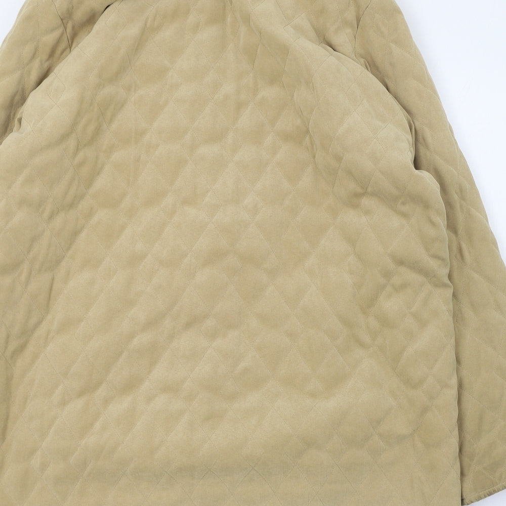 Eastex Womens Yellow   Quilted Coat Size 12  Button