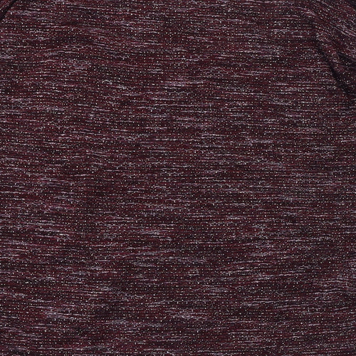 Marks and Spencer Womens Purple  Viscose Basic T-Shirt Size 8 Round Neck
