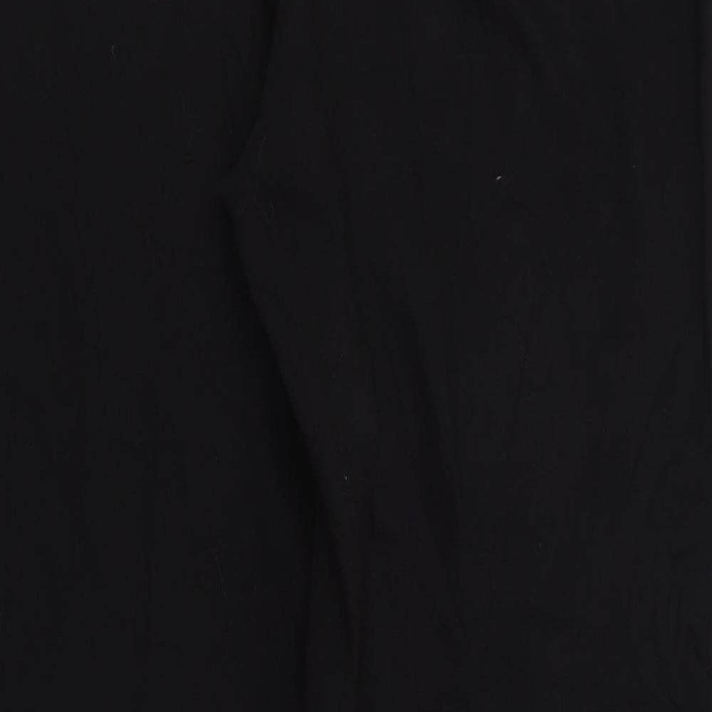 NEXT Womens Black  Polyester Trousers  Size 14 L30 in Regular Zip