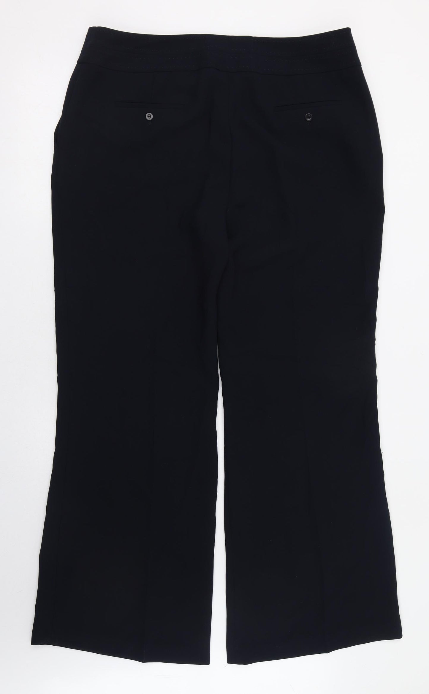 Linea Womens Blue  Polyester Trousers  Size 16 L30 in Regular Zip