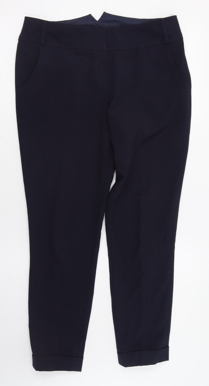 Red Herring Womens Blue  Polyester Trousers  Size 10 L28 in Regular Zip