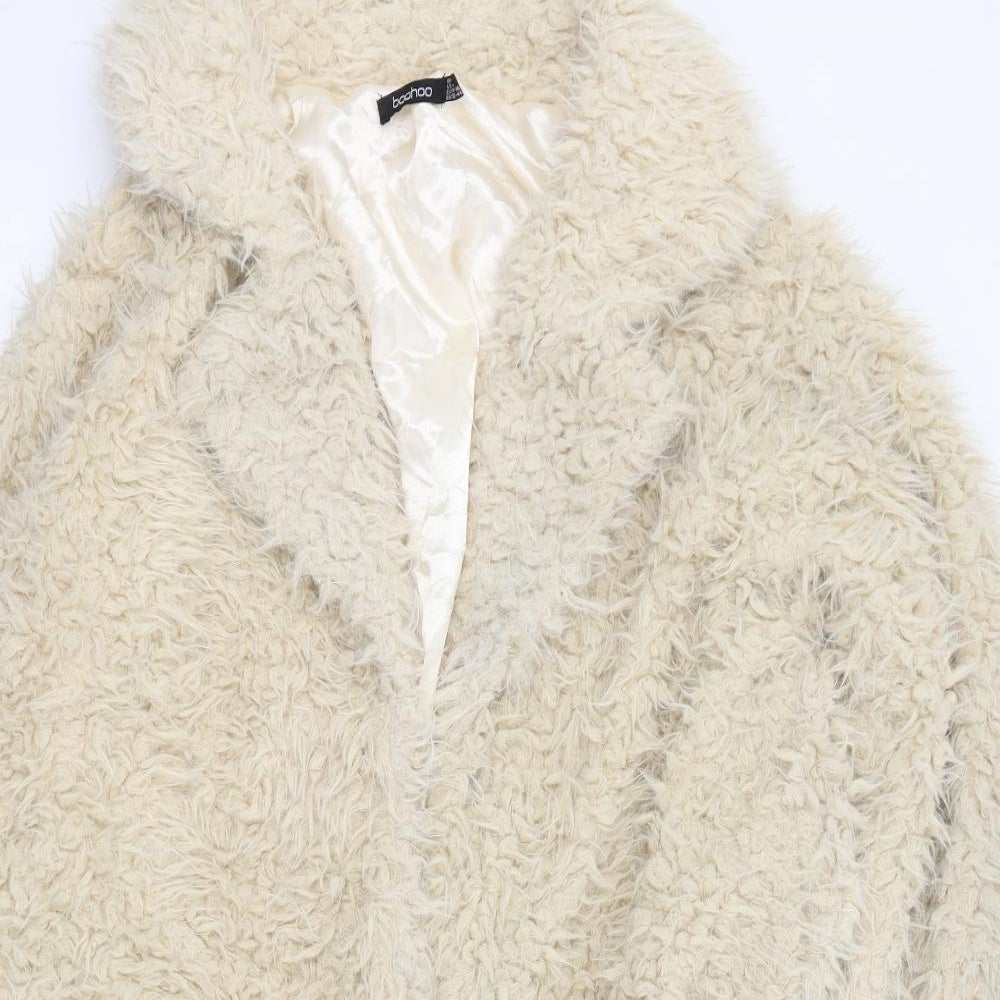 Boohoo Womens Ivory   Jacket  Size 18  Button