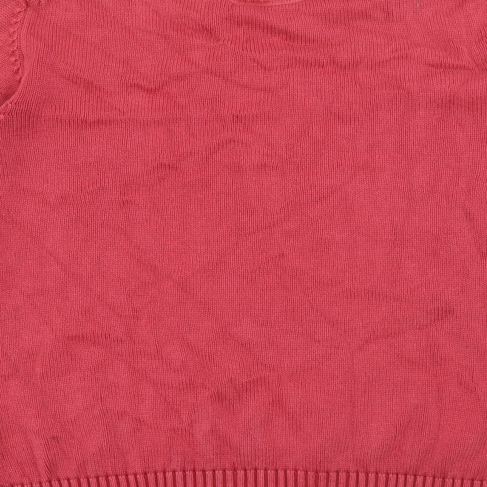 Kingston Casuals Mens Red Crew Neck  Cotton Pullover Jumper Size M