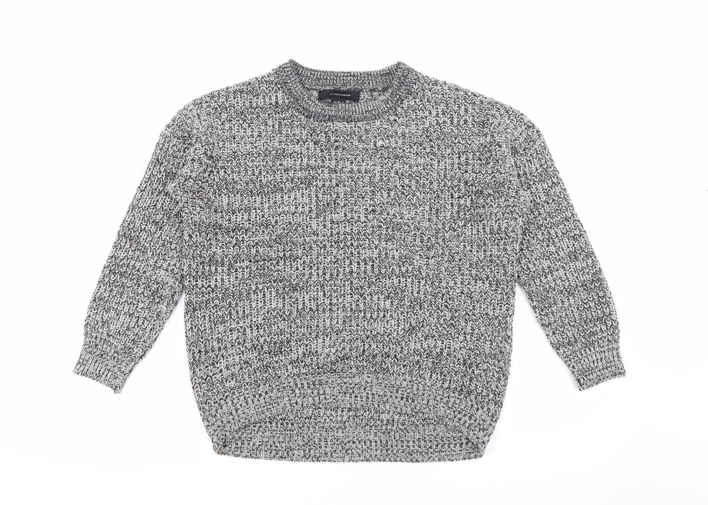 Atmosphere Womens Grey Crew Neck  Acrylic Pullover Jumper Size 8