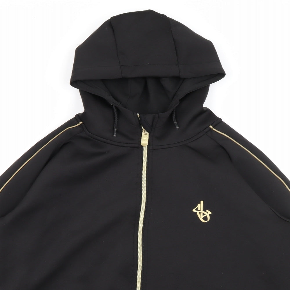 Sonneti Boys Black  Polyester Full Zip Hoodie Size 13-14 Years  Zip
