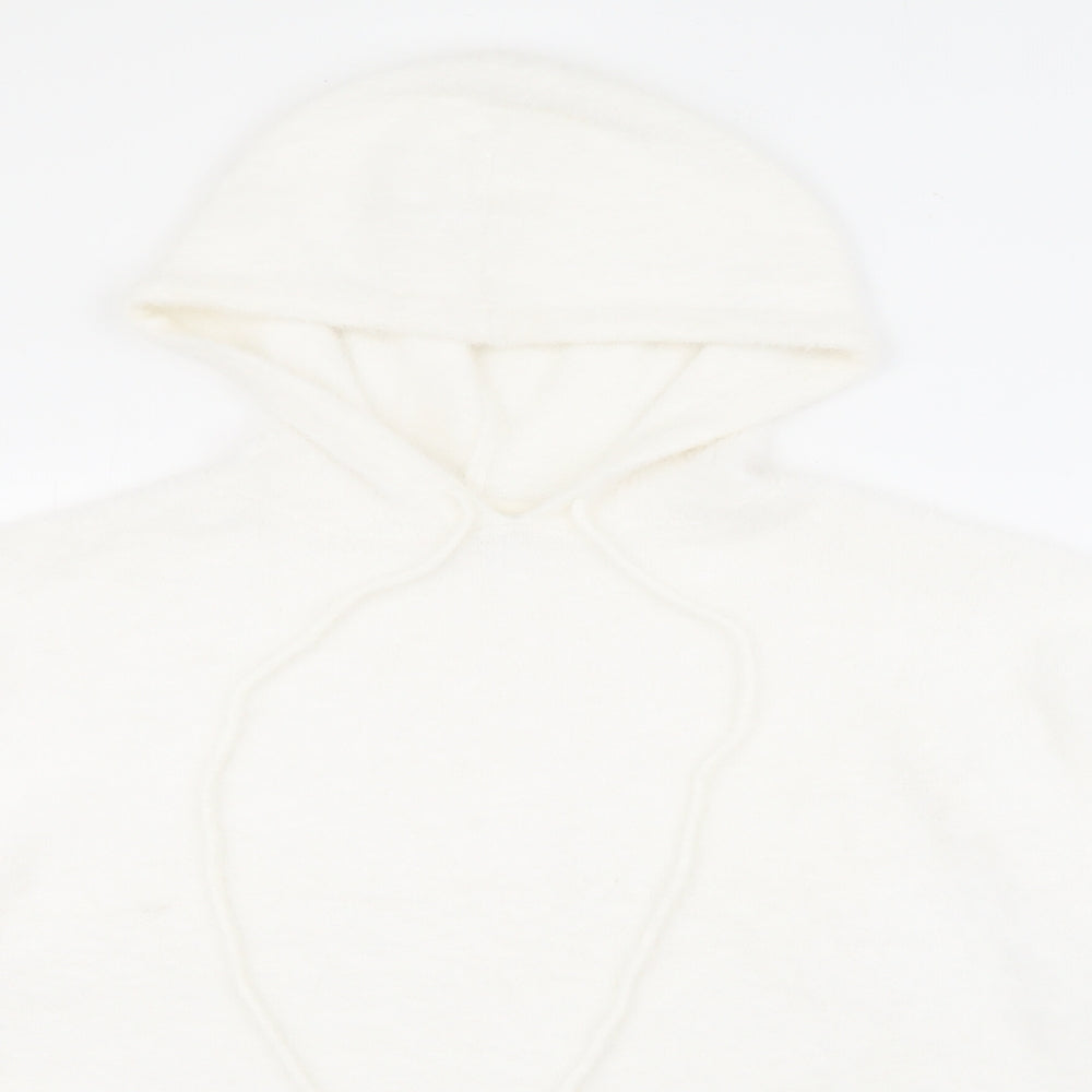 George Womens White  Nylon Pullover Hoodie Size 16