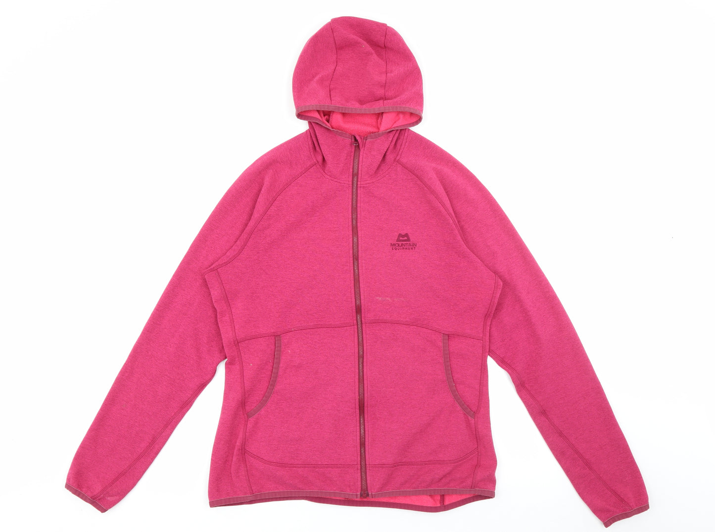 Mountain Equipment Womens Pink  Polyester Full Zip Hoodie Size 14  Zip