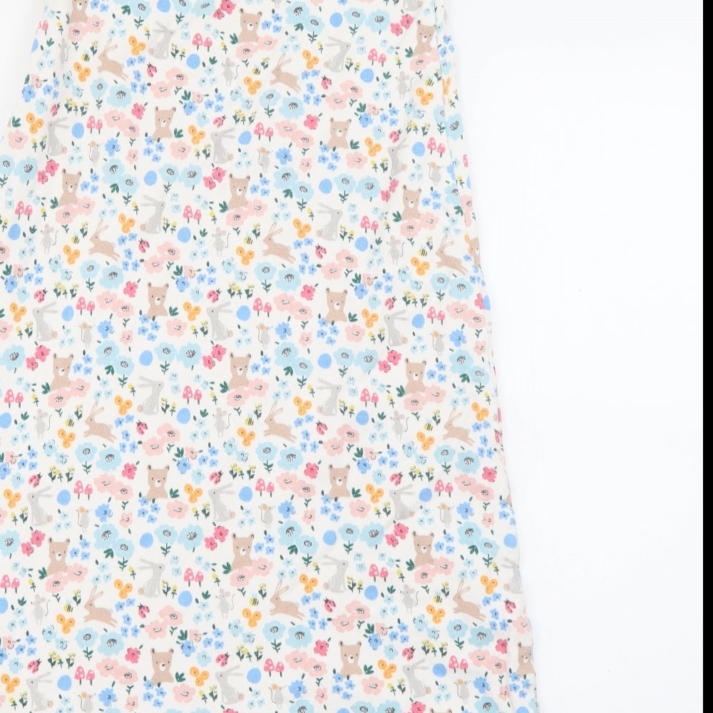 John Lewis Baby White  Cotton Babygrow One-Piece Size 6-9 Months  Zip - Baby Bag
