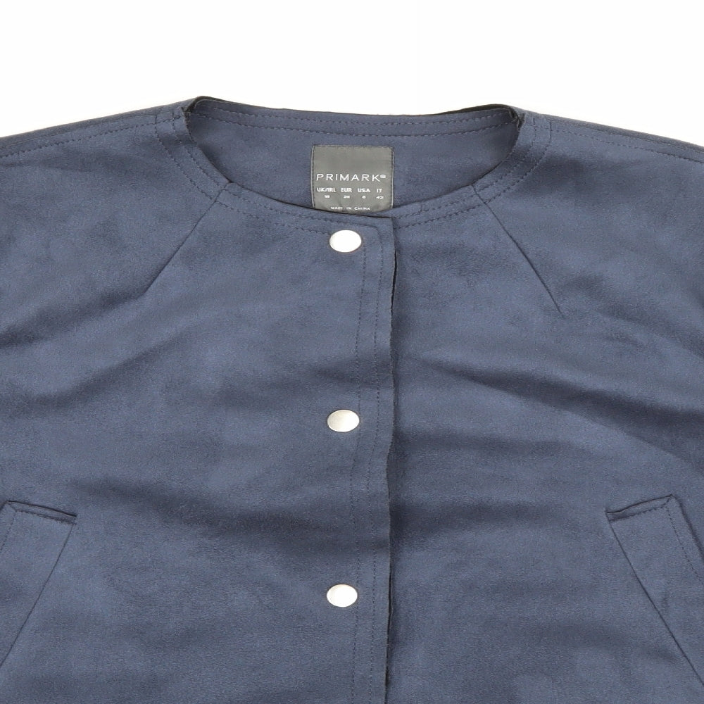 Primark Womens Blue   Jacket  Size 10  Snap