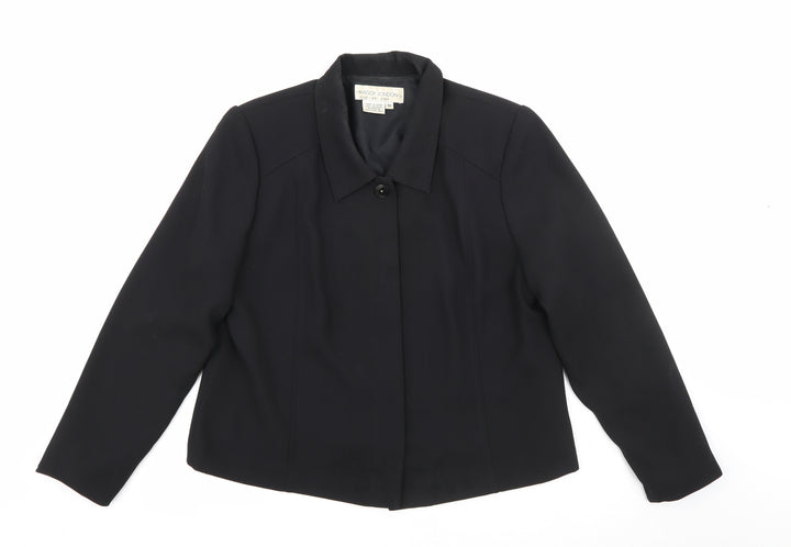 Maggy London Womens Black   Jacket  Size 10  Button