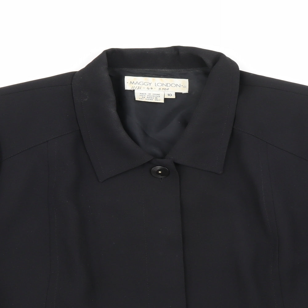 Maggy London Womens Black   Jacket  Size 10  Button