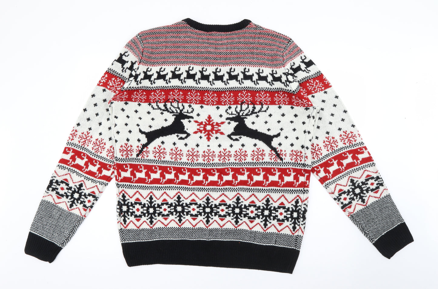 Studio Mens Red Crew Neck  Acrylic Pullover Jumper Size XL   - Christmas Jumper