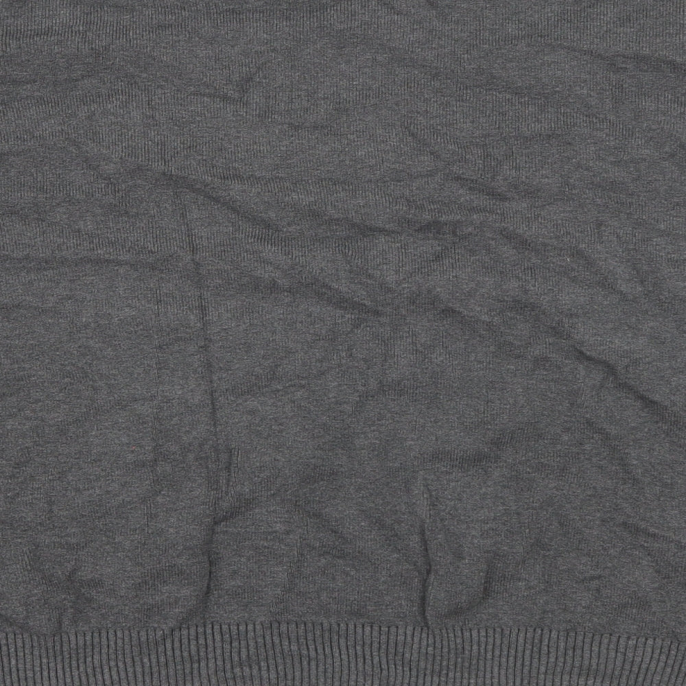 Marks and Spencer Boys Grey V-Neck  Cotton Pullover Jumper Size 15-16 Years