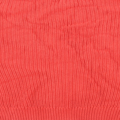 Marks and Spencer Womens Red Crew Neck  Cotton Pullover Jumper Size M