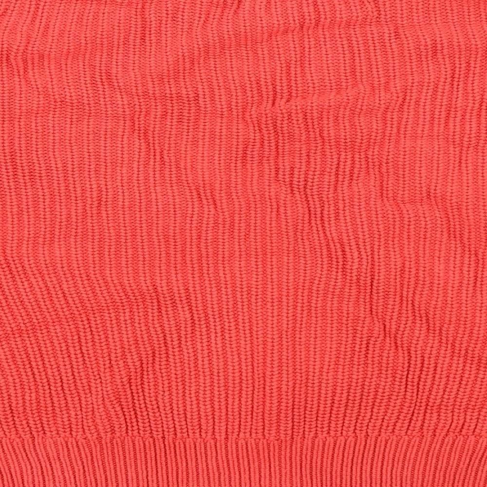 Marks and Spencer Womens Red Crew Neck  Cotton Pullover Jumper Size M