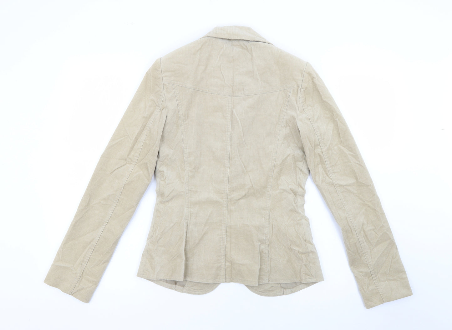 New Look Womens Beige  Cotton Jacket Blazer Size 8