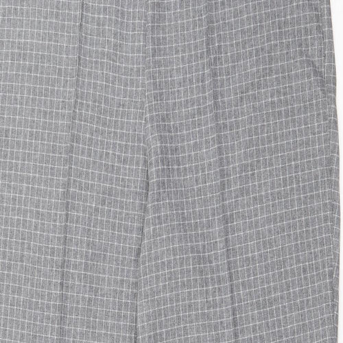 Preworn Womens Grey  Polyester Carrot Trousers Size 12 L25.5 in Regular