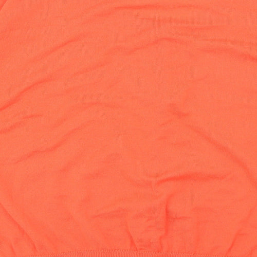 George Womens Orange Scoop Neck  Polyester Cardigan Jumper Size 20