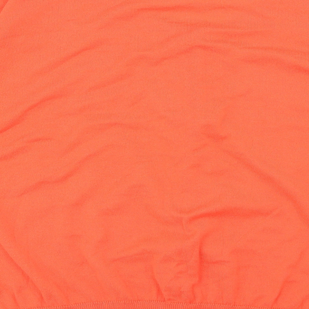 George Womens Orange Scoop Neck  Polyester Cardigan Jumper Size 20