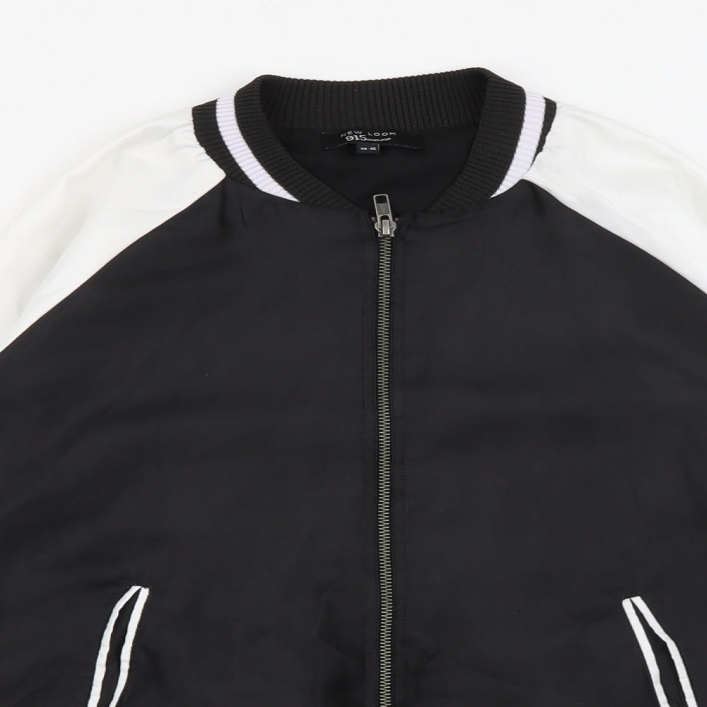 New Look Girls Black   Bomber Jacket Jacket Size 14-15 Years  Zip