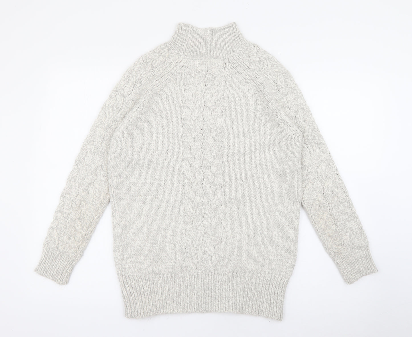 Marks and Spencer Womens Ivory High Neck  Acrylic Pullover Jumper Size S